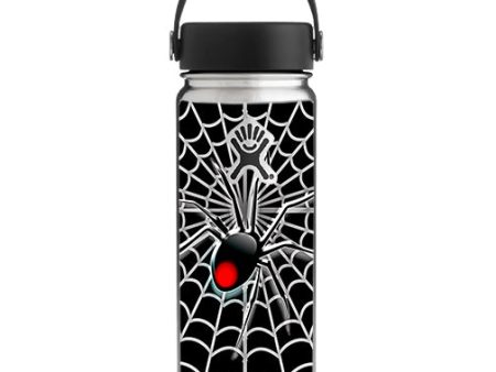 Black Widow Spider Web Hydroflask 18oz Wide Mouth Skin Sale