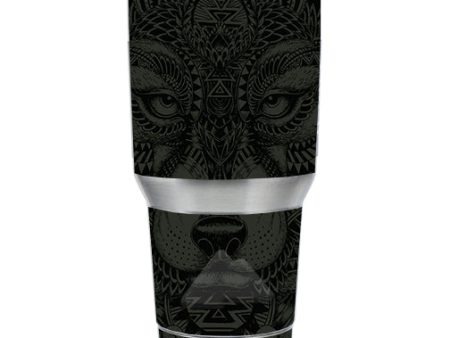 Aztec Lion Wolf Design Ozark Trail 20oz Tumbler Skin For Cheap