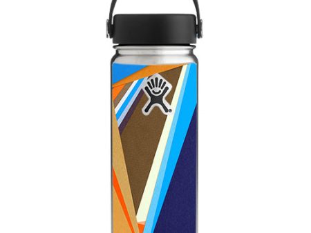 Abstract Patterns Blue Tan Hydroflask 18oz Wide Mouth Skin Supply