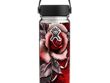 Beautful Rose Design Hydroflask 18oz Wide Mouth Skin Supply