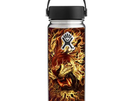 Tiger On Fire Hydroflask 18oz Wide Mouth Skin For Sale