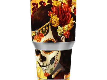 Skull Girl Dia De Los Muertos Paint Ozark Trail 20oz Tumbler Skin Online now