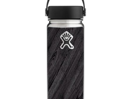 Black Wood Hydroflask 18oz Wide Mouth Skin For Cheap