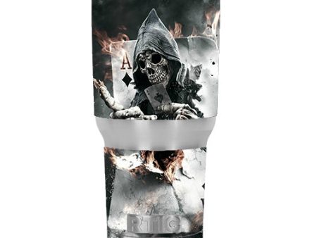 Ace Diamonds Grim Reeper Skull RTIC 30oz Tumbler Skin Online Hot Sale