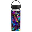 Neon Color Swirl Glass Hydroflask 18oz Wide Mouth Skin For Cheap