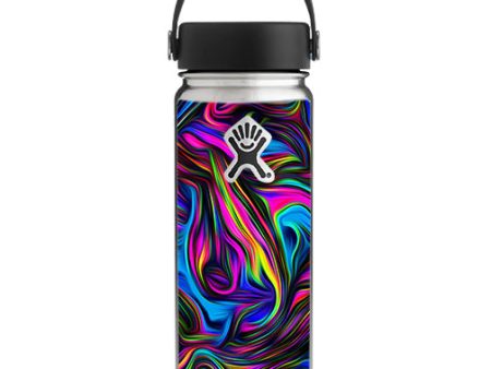 Neon Color Swirl Glass Hydroflask 18oz Wide Mouth Skin For Cheap