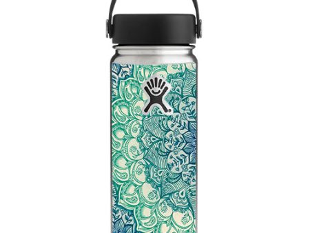 Teal Green Mandala Pattern Hydroflask 18oz Wide Mouth Skin Online