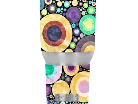 Abstract Circle Canvas RTIC 30oz Tumbler Skin Fashion