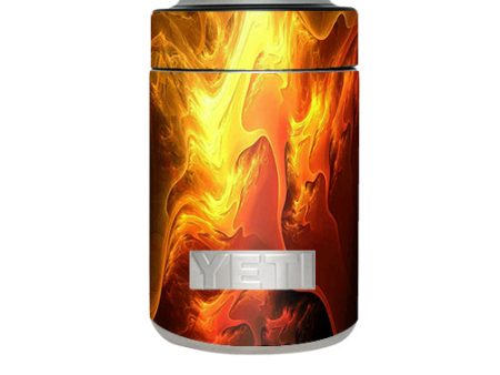 Fire Swirl Abstract Yeti Rambler Colster Skin Sale