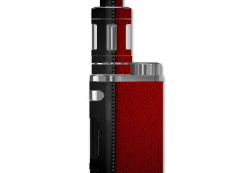 Black And Red Leather Pattern eLeaf iStick Pico 75W Skin Cheap