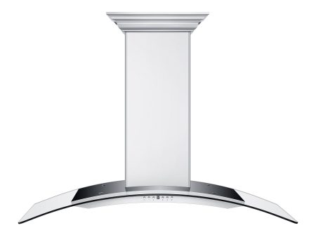 ZLINE Ducted Vent Wall Mount Range Hood in Stainless Steel with Built-in ZLINE CrownSound Bluetooth Speakers (KN4CRN-BT) Sale