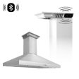 ZLINE Ducted Vent Wall Mount Range Hood in Stainless Steel with Built-in ZLINE CrownSound Bluetooth Speakers (KL3CRN-BT) Discount