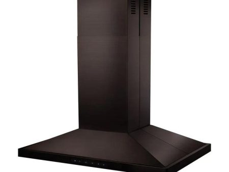 30  ZLINE CrownSound Ducted Vent Island Mount Range Hood in Black Stainless Steel with Built-in Bluetooth Speakers (BSGL2iNCRN-BT-30) Supply